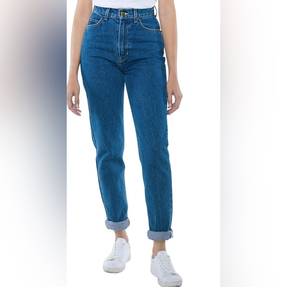 Dark wash American Apparel high waisted jeans